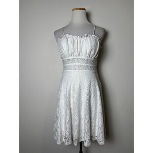 Xtraordinary Babydoll Sheer Lace Mini Dress‎ 5 Coquette Dainty Strappy Romantic
